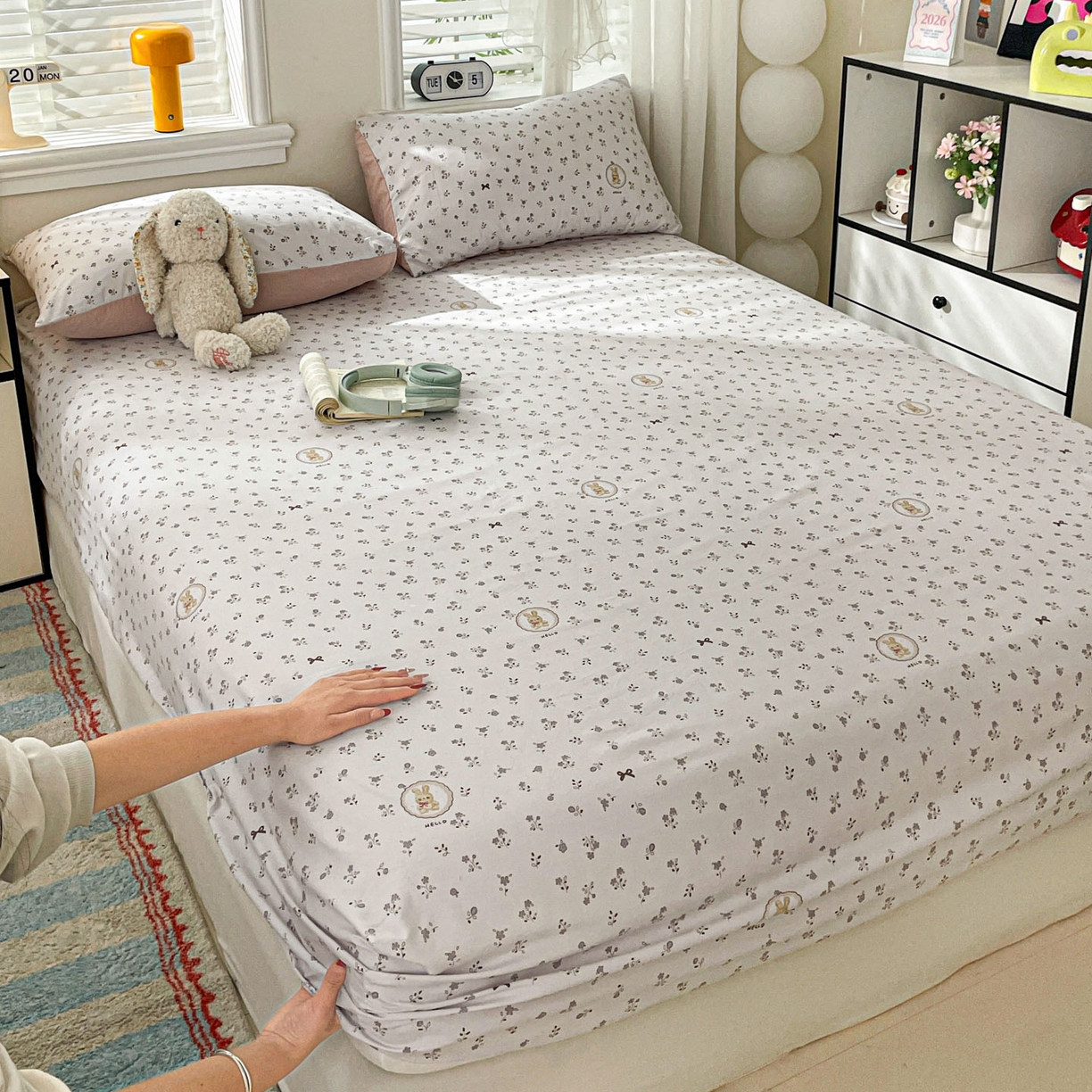 91家纺网 家纺一手货源 找家纺 （总）纽缦家纺 2026新款A类105g四件套古法水洗棉单床笠单品床笠床笠单件