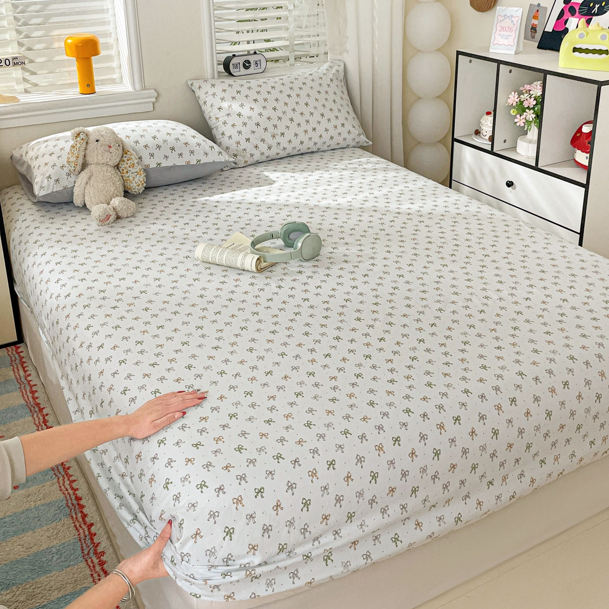 91家纺网 家纺一手货源 找家纺 （总）纽缦家纺 2026新款A类105g四件套古法水洗棉单床笠单品床笠床笠单件