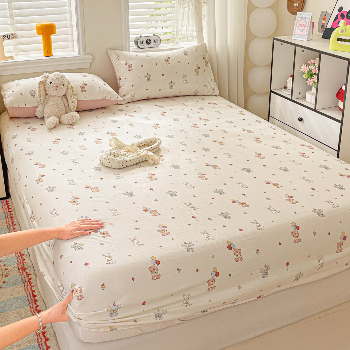 91家纺网 家纺一手货源 找家纺 （总）纽缦家纺 2026新款A类105g四件套古法水洗棉单床笠单品床笠床笠单件