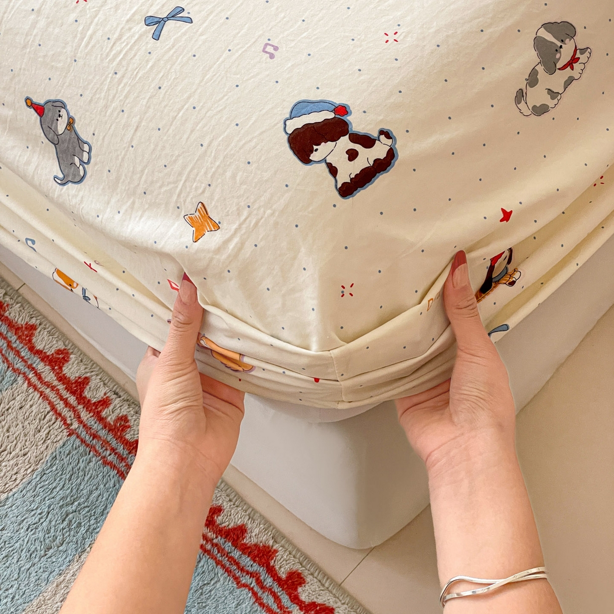 91家纺网 家纺一手货源 找家纺 纽缦家纺 2026新款A类105g四件套古法水洗棉单床笠单品床笠床笠单件 洛奇