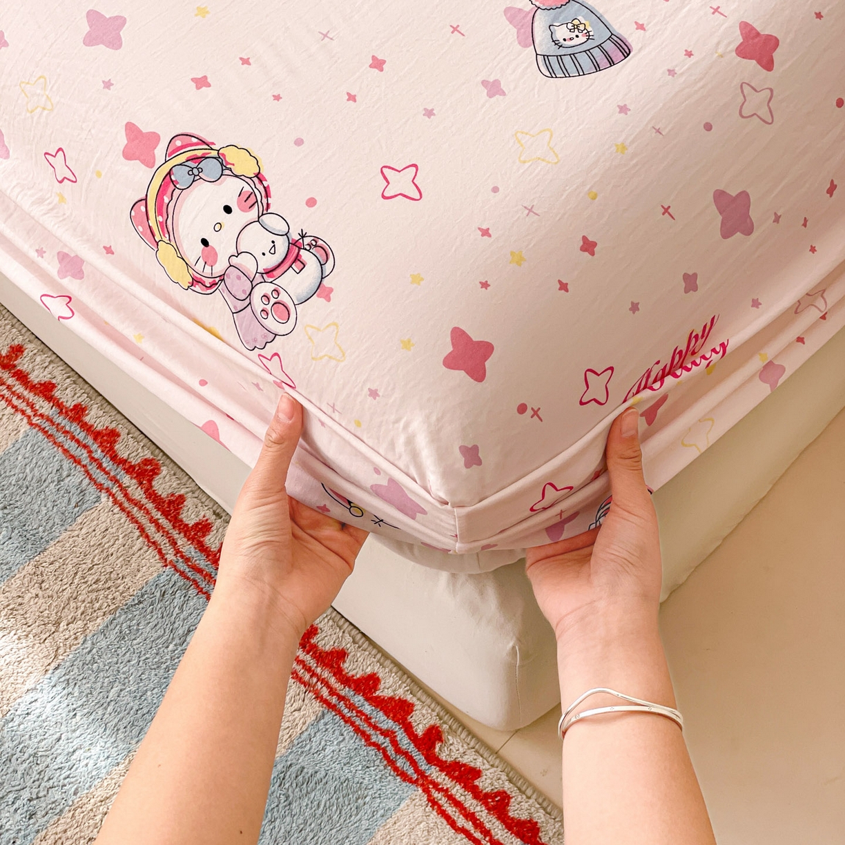 91家纺网 家纺一手货源 找家纺 纽缦家纺 2026新款A类105g四件套古法水洗棉单床笠单品床笠床笠单件 安娜