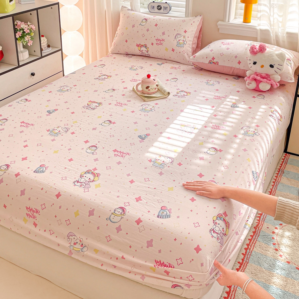 91家纺网 家纺一手货源 找家纺 纽缦家纺 2026新款A类105g四件套古法水洗棉单床笠单品床笠床笠单件 安娜