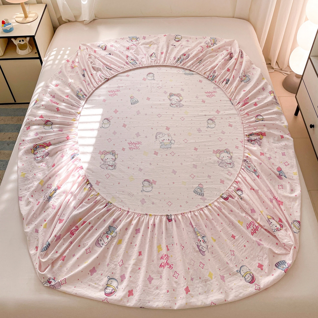 91家纺网 家纺一手货源 找家纺 纽缦家纺 2026新款A类105g四件套古法水洗棉单床笠单品床笠床笠单件 安娜