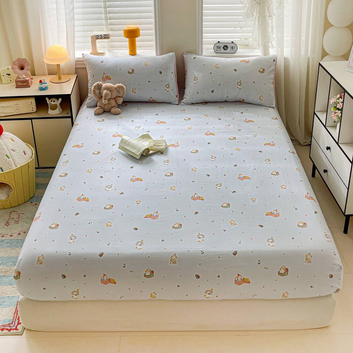 91家纺网 家纺一手货源 找家纺 纽缦家纺 2026新款A类105g四件套古法水洗棉单床笠单品床笠床笠单件 安琪拉