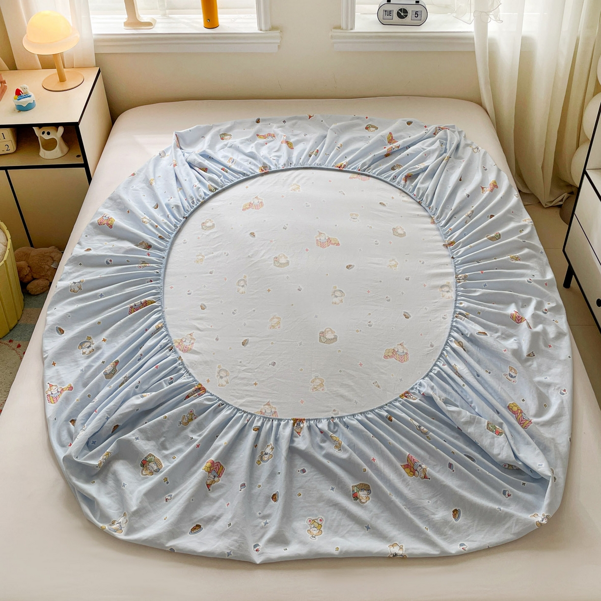 91家纺网 家纺一手货源 找家纺 纽缦家纺 2026新款A类105g四件套古法水洗棉单床笠单品床笠床笠单件 安琪拉