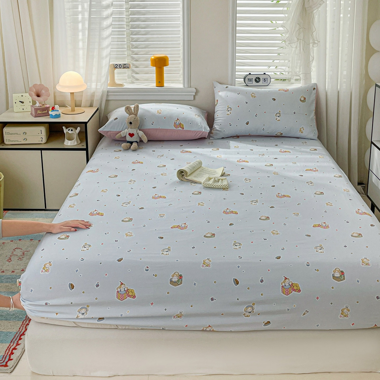 91家纺网 家纺一手货源 找家纺 纽缦家纺 2026新款A类105g四件套古法水洗棉单床笠单品床笠床笠单件 安琪拉