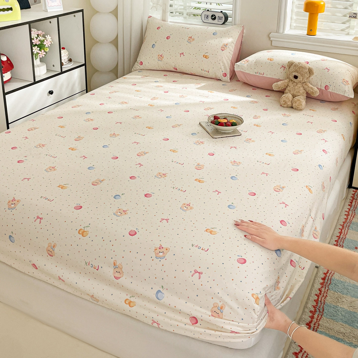 91家纺网 家纺一手货源 找家纺 纽缦家纺 2026新款A类105g四件套古法水洗棉单床笠单品床笠床笠单件 乐淘