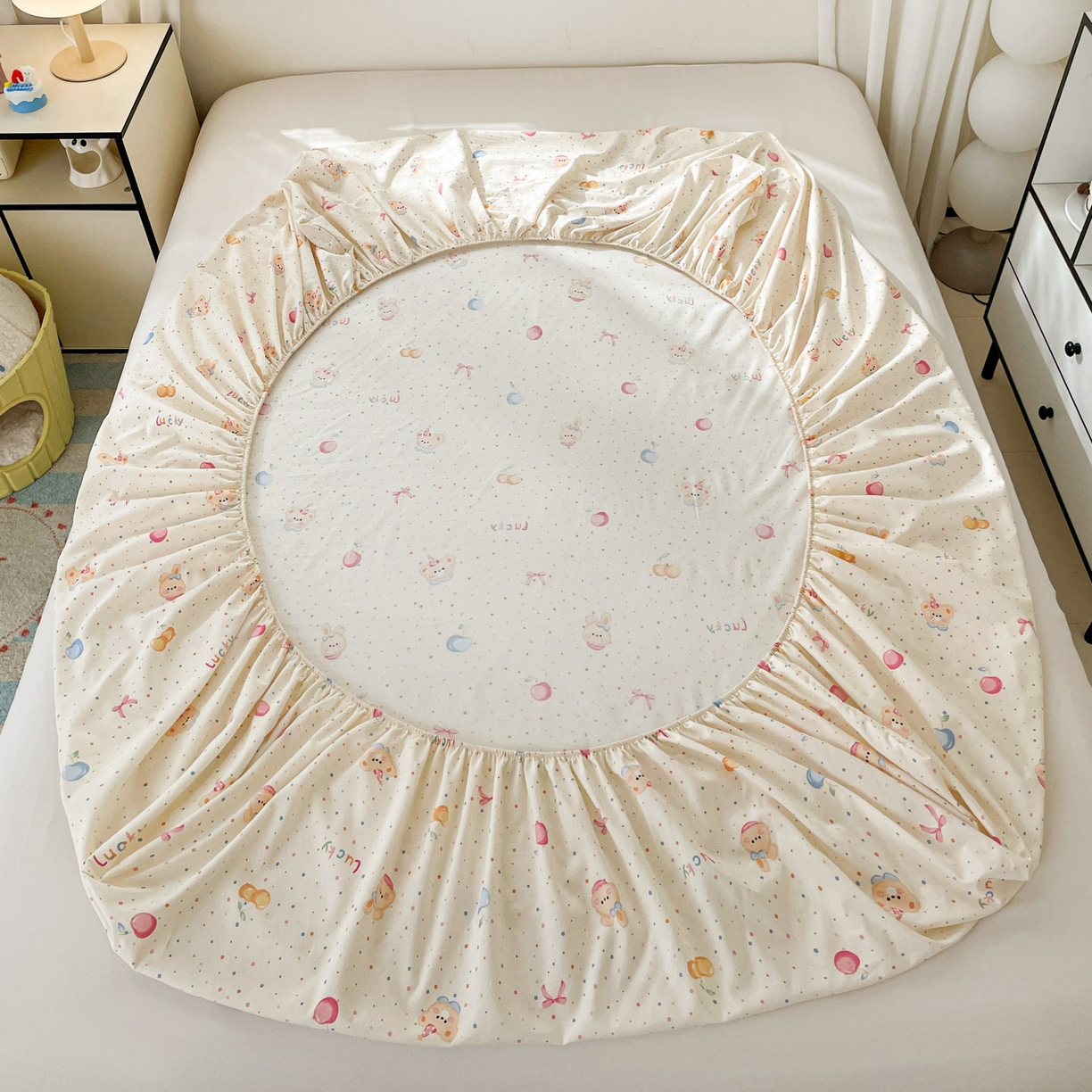 91家纺网 家纺一手货源 找家纺 纽缦家纺 2026新款A类105g四件套古法水洗棉单床笠单品床笠床笠单件 乐淘