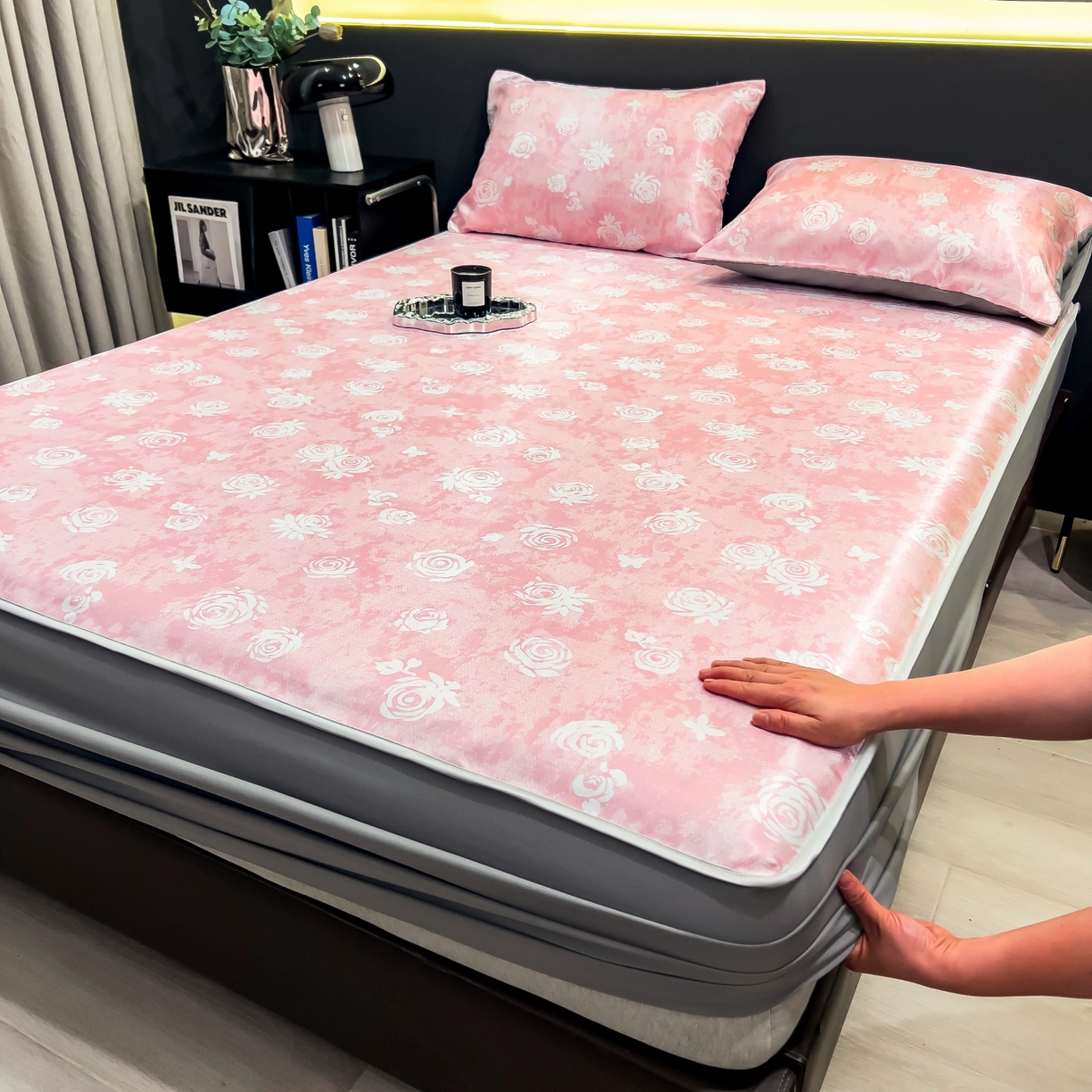 91家纺网 家纺一手货源 找家纺 （总）柏薇 2026新款数码印花超级凉感席床笠款