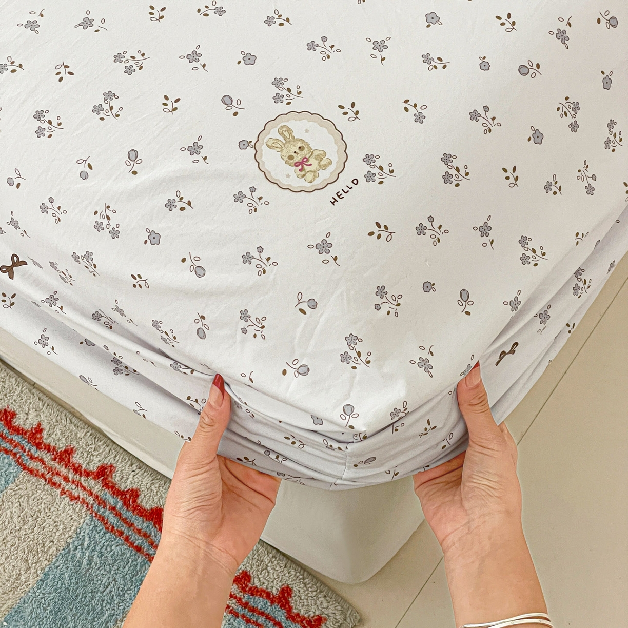 91家纺网 家纺一手货源 找家纺 纽缦家纺 2026新款A类105g四件套古法水洗棉单床笠单品床笠床笠单件 恋空灰