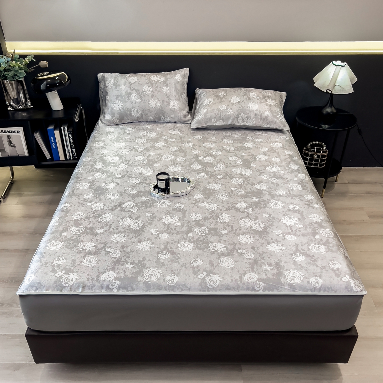 91家纺网 家纺一手货源 找家纺 柏薇 2026新款数码印花超级凉感席床笠款 予光