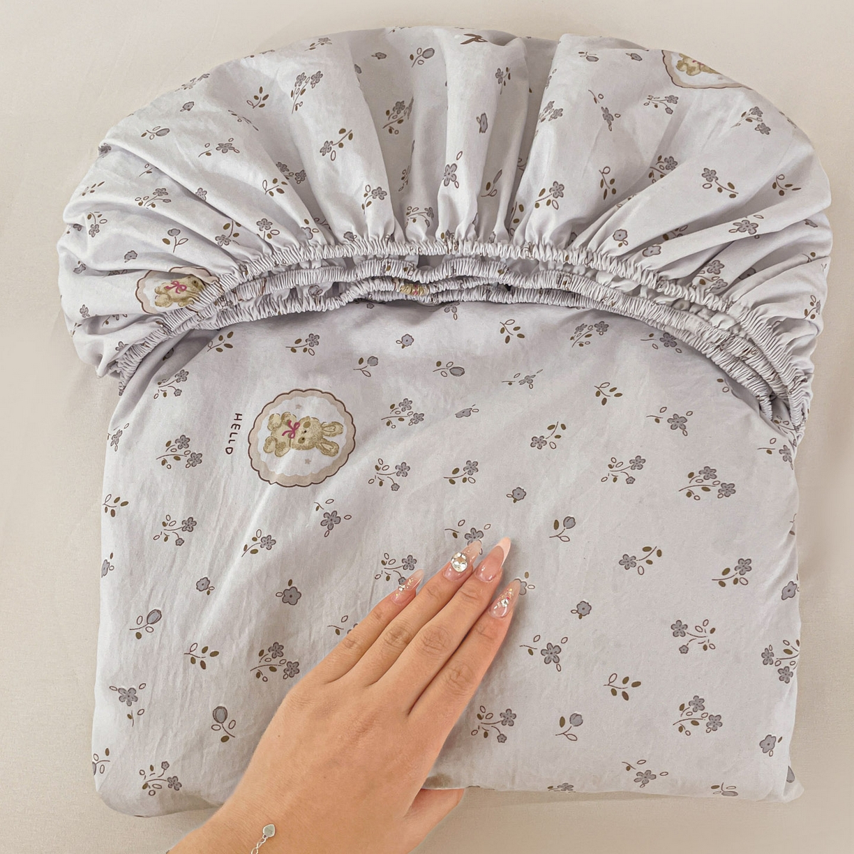 91家纺网 家纺一手货源 找家纺 纽缦家纺 2026新款A类105g四件套古法水洗棉单床笠单品床笠床笠单件 恋空灰