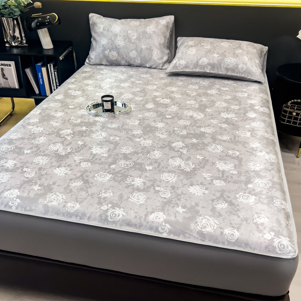 91家纺网 家纺一手货源 找家纺 柏薇 2026新款数码印花超级凉感席床笠款 予光