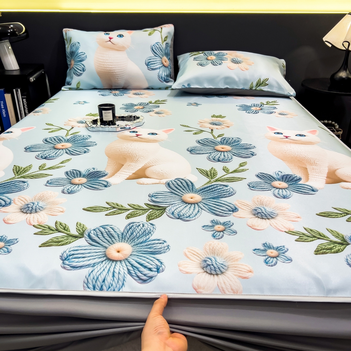 91家纺网 家纺一手货源 找家纺 柏薇 2026新款数码印花超级凉感席床笠款 拾光者