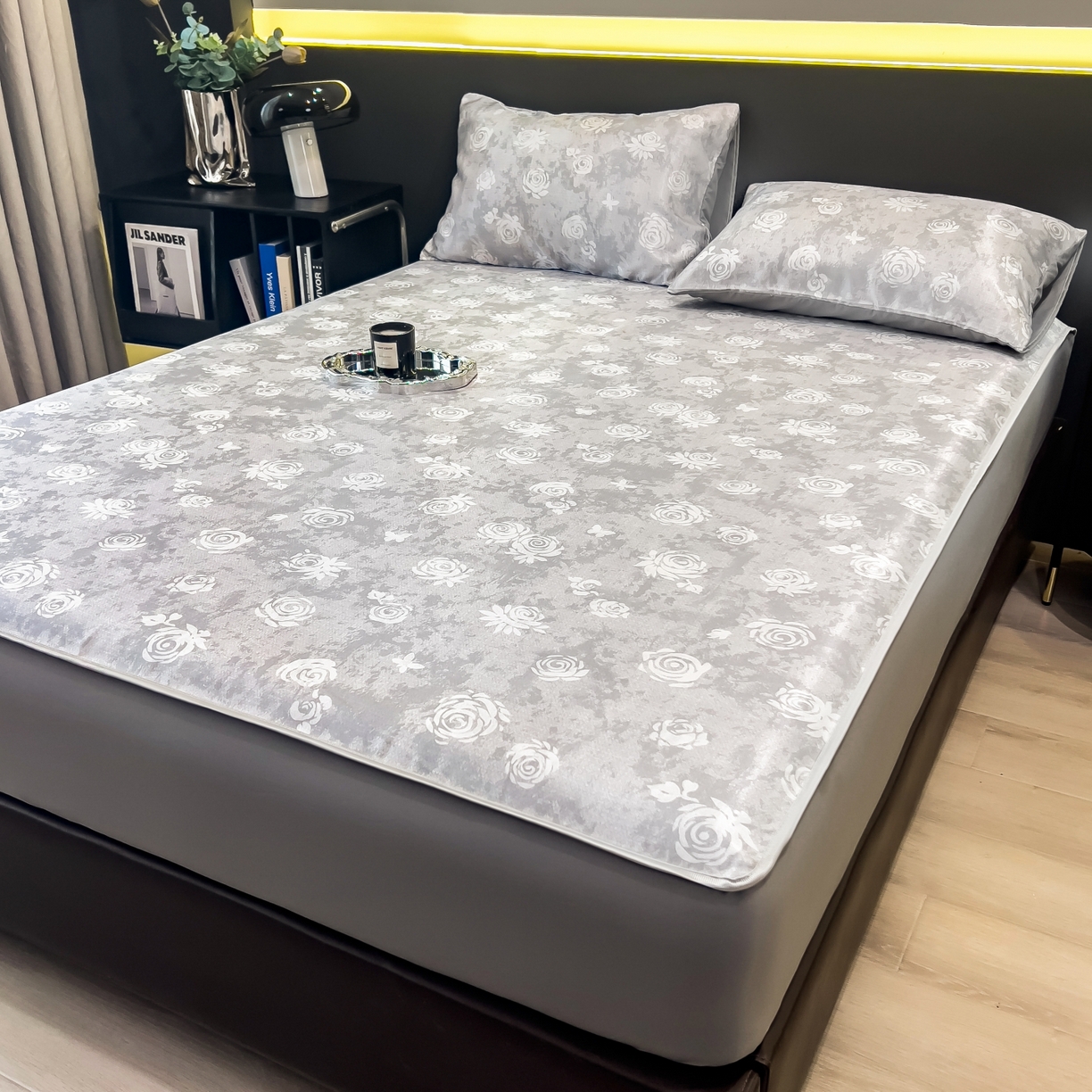 91家纺网 家纺一手货源 找家纺 柏薇 2026新款数码印花超级凉感席床笠款 予光