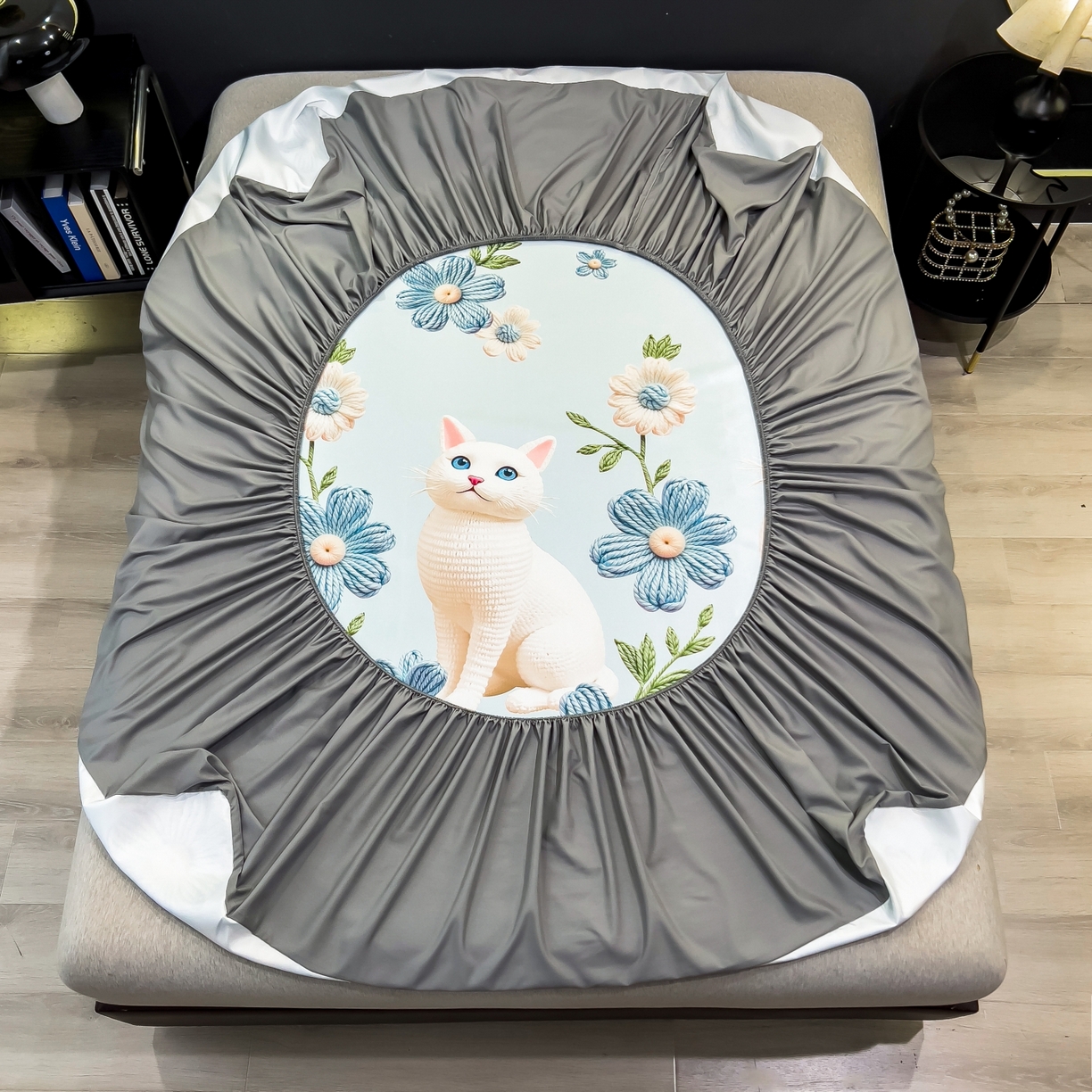 91家纺网 家纺一手货源 找家纺 柏薇 2026新款数码印花超级凉感席床笠款 拾光者