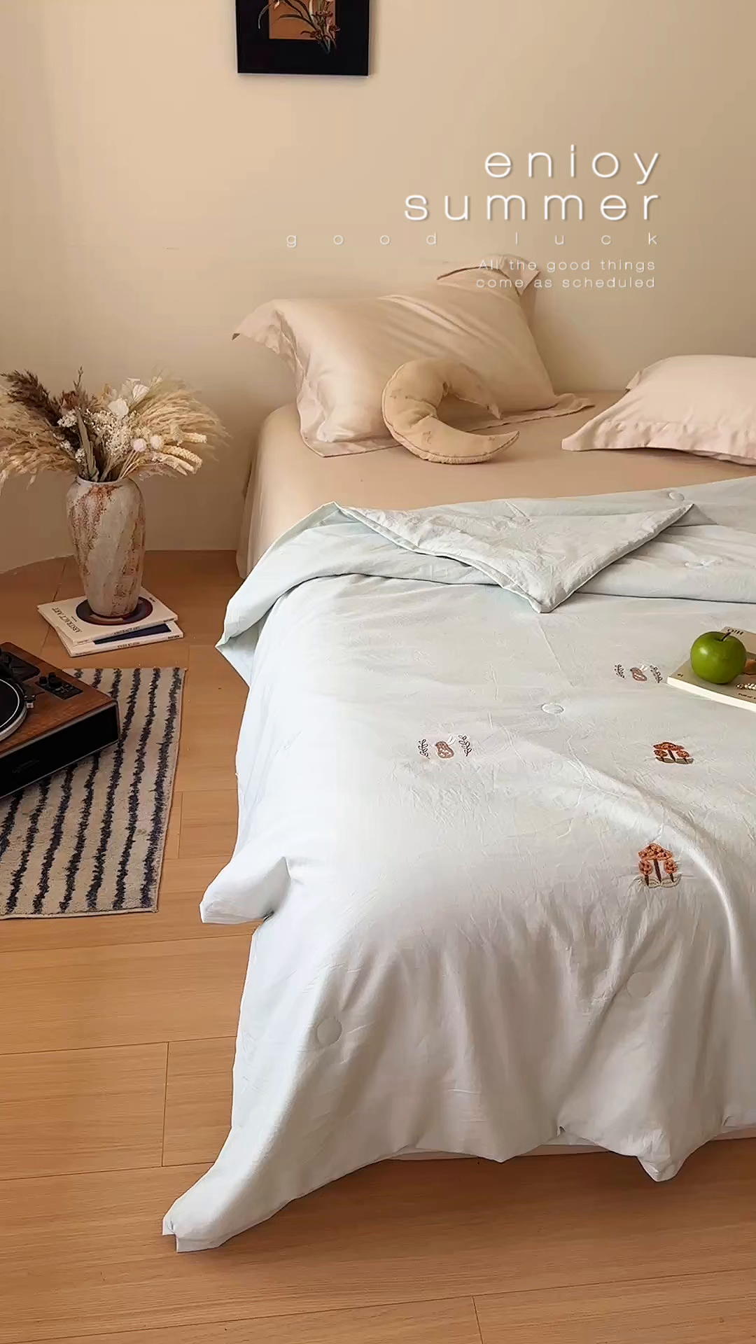 91家纺网 家纺一手货源 找家纺 （总）床盖工厂店 2026新款化纤夏被夏凉被空调被-蘑菇乐园