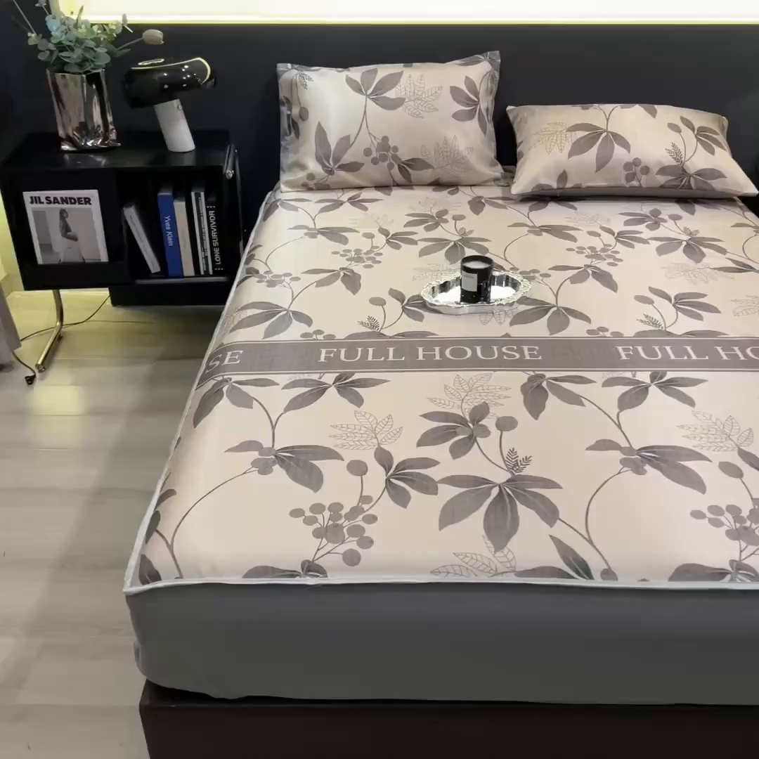 91家纺网 家纺一手货源 找家纺 （总）柏薇 2026新款数码印花超级凉感席床笠款