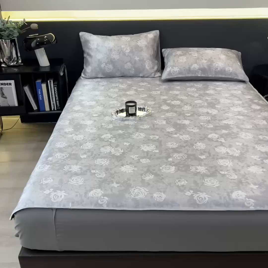 91家纺网 家纺一手货源 找家纺 柏薇 2026新款数码印花超级凉感席床笠款 予光