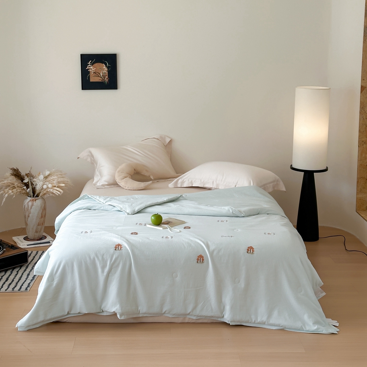 91家纺网 家纺一手货源 找家纺 （总）床盖工厂店 2026新款化纤夏被夏凉被空调被-蘑菇乐园