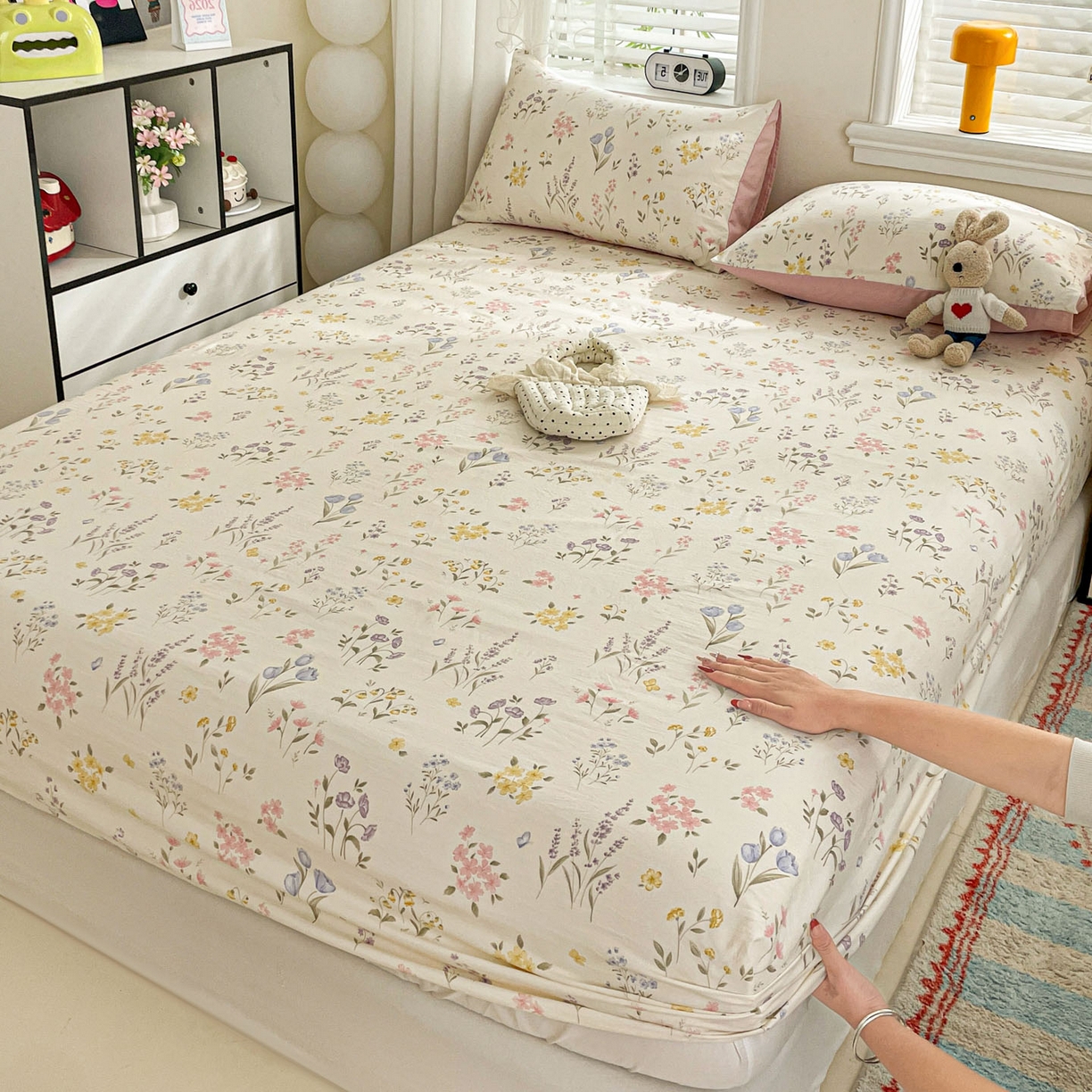 91家纺网 家纺一手货源 找家纺 纽缦家纺 2026新款A类105g四件套古法水洗棉单床笠单品床笠床笠单件 聆风