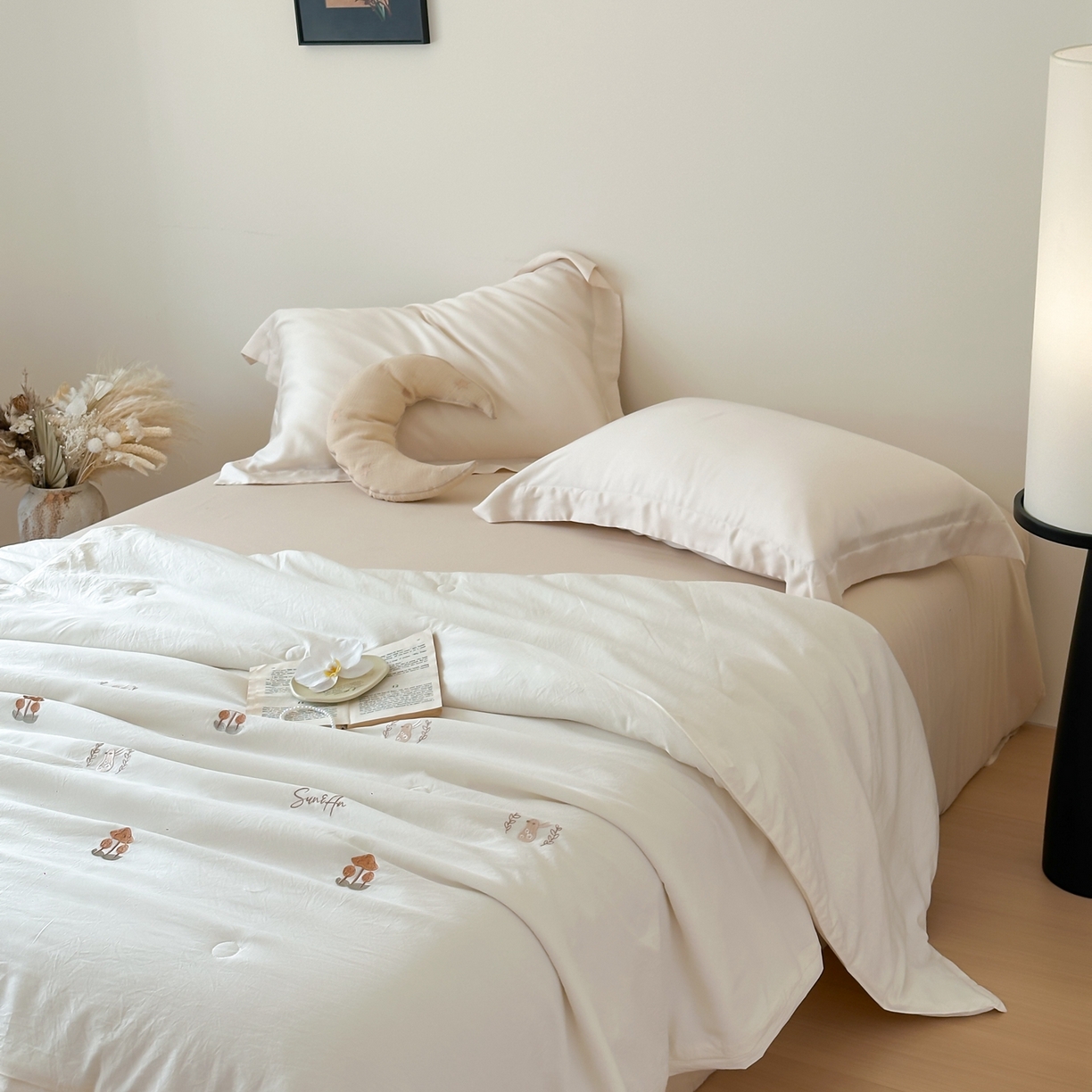 91家纺网 家纺一手货源 找家纺 （总）床盖工厂店 2026新款化纤夏被夏凉被空调被-蘑菇乐园