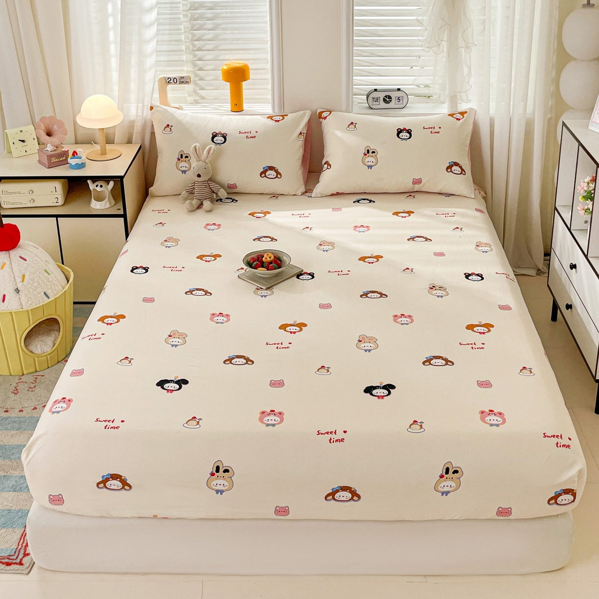 91家纺网 家纺一手货源 找家纺 纽缦家纺 2026新款A类105g四件套古法水洗棉单床笠单品床笠床笠单件 慕尼