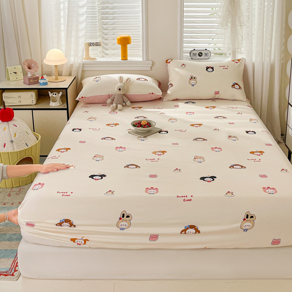 91家纺网 家纺一手货源 找家纺 纽缦家纺 2026新款A类105g四件套古法水洗棉单床笠单品床笠床笠单件 慕尼