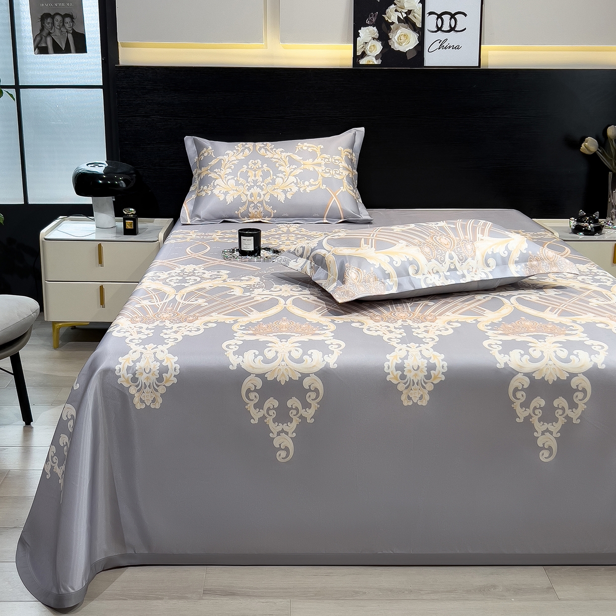 91家纺网 家纺一手货源 找家纺 （总）柏薇 2026新款冰丝凉席床单款凉席三件套系列