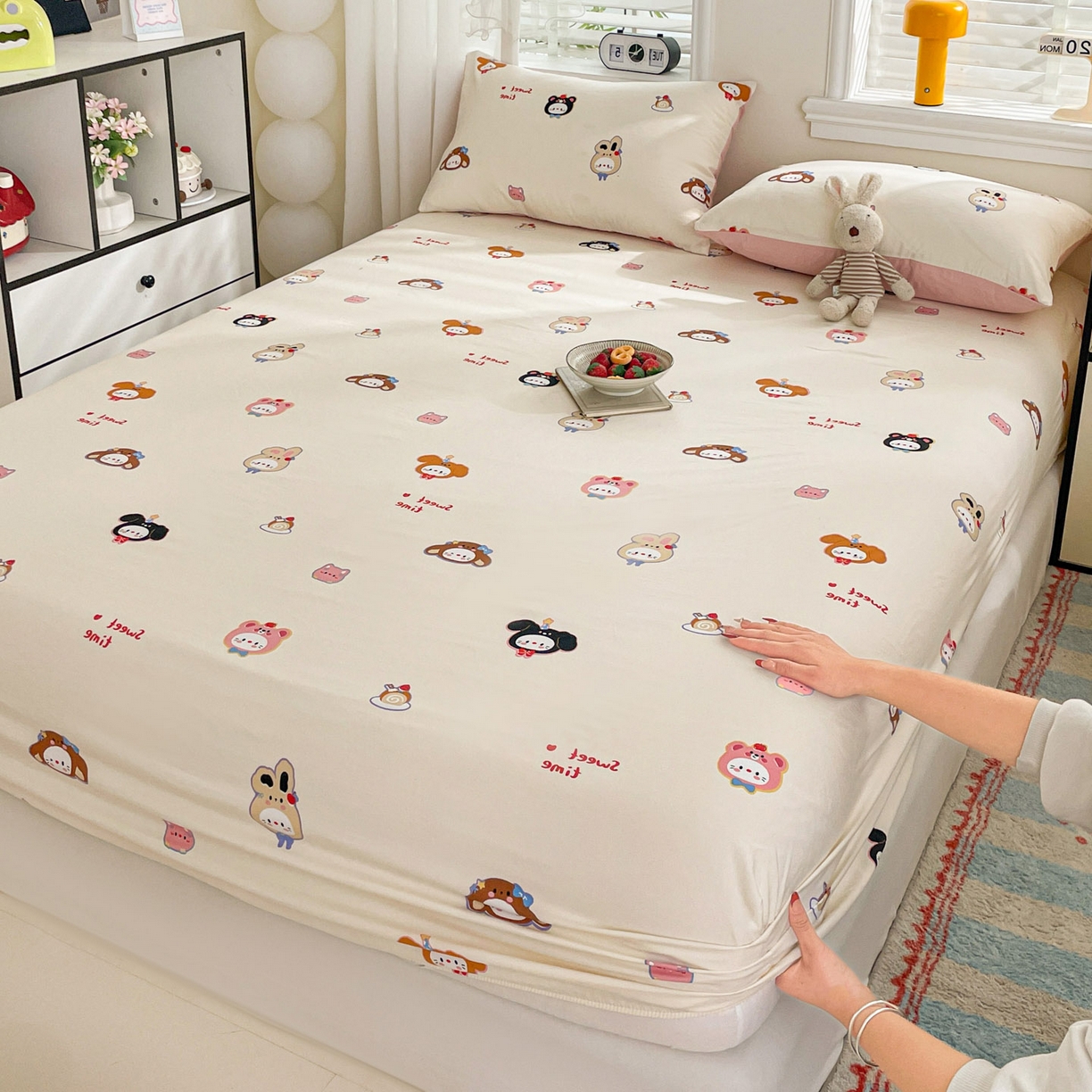 91家纺网 家纺一手货源 找家纺 纽缦家纺 2026新款A类105g四件套古法水洗棉单床笠单品床笠床笠单件 慕尼