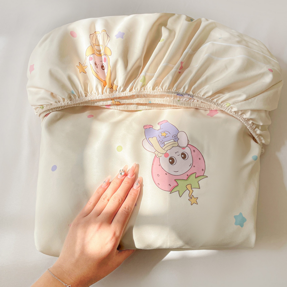 91家纺网 家纺一手货源 找家纺 纽缦家纺 2026新款A类105g四件套古法水洗棉单床笠单品床笠床笠单件 星星