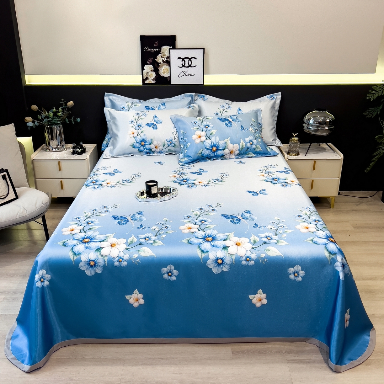 91家纺网 家纺一手货源 找家纺 （总）柏薇 2026新款冰丝凉席床单款凉席三件套系列