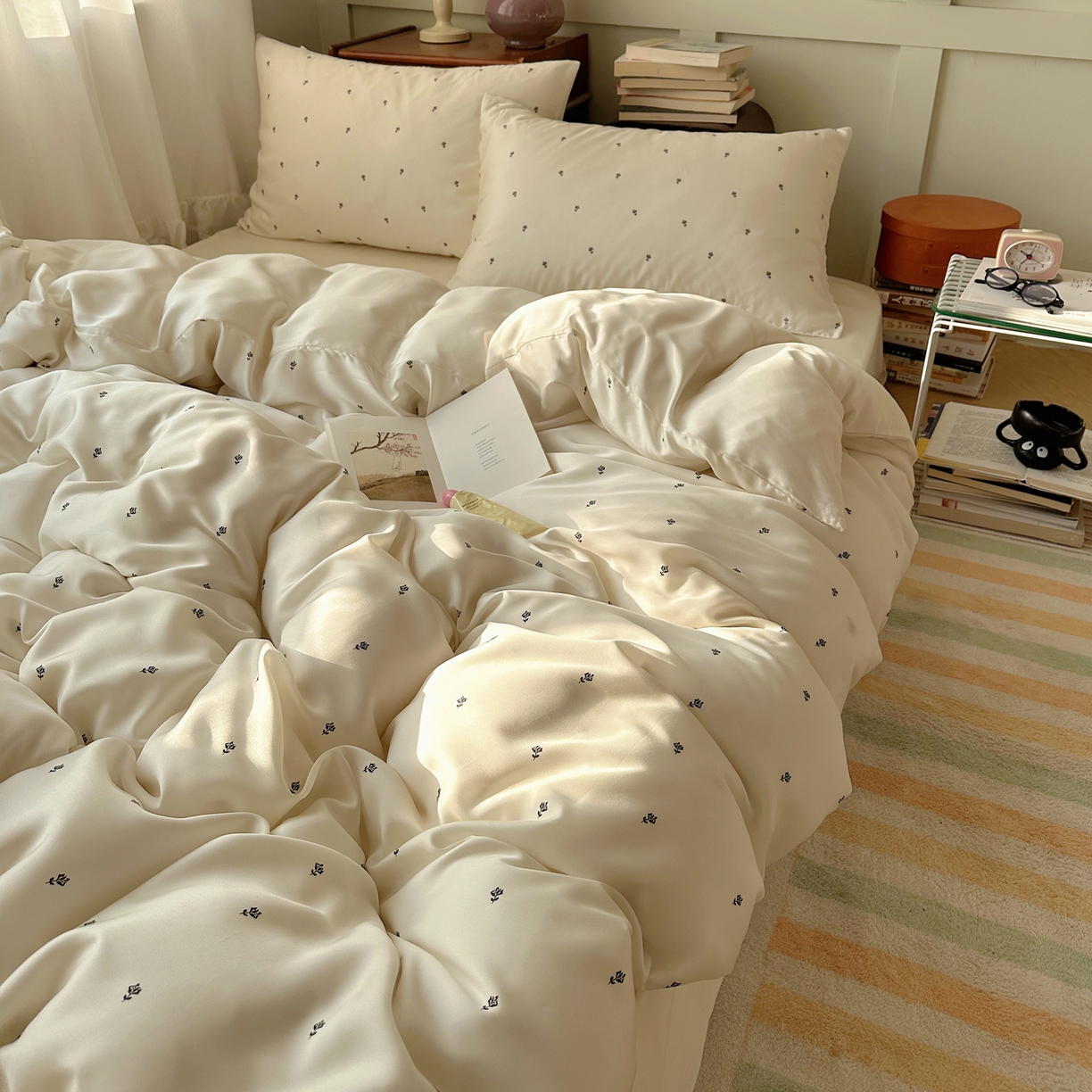 91家纺网 家纺一手货源 找家纺 （总）爱彼家纺 2026新款亲肤印花柔软睡眠床品四件套-冰丝系列