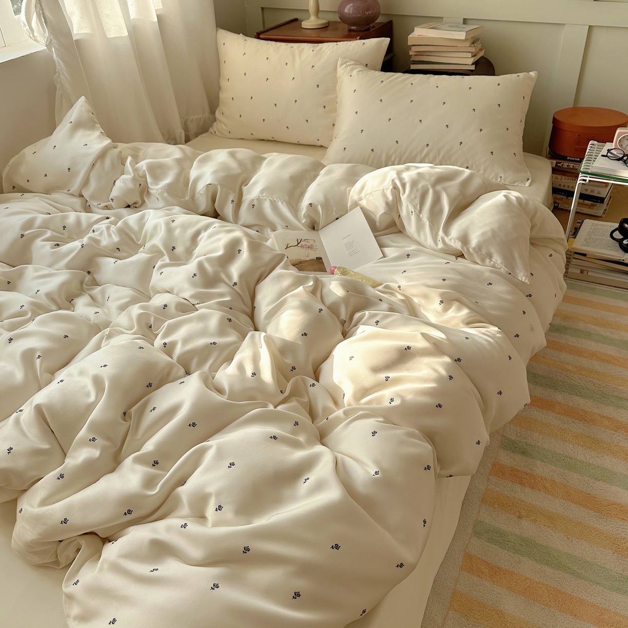 91家纺网 家纺一手货源 找家纺 （总）爱彼家纺 2026新款亲肤印花柔软睡眠床品四件套-冰丝系列