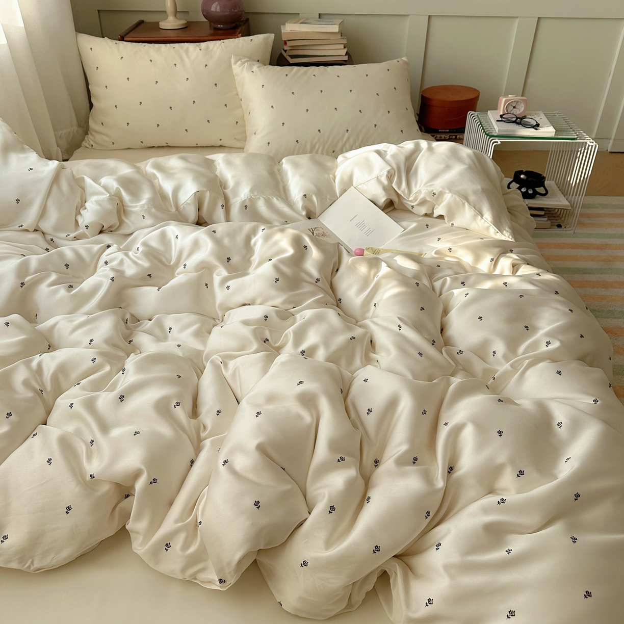 91家纺网 家纺一手货源 找家纺 （总）爱彼家纺 2026新款亲肤印花柔软睡眠床品四件套-冰丝系列