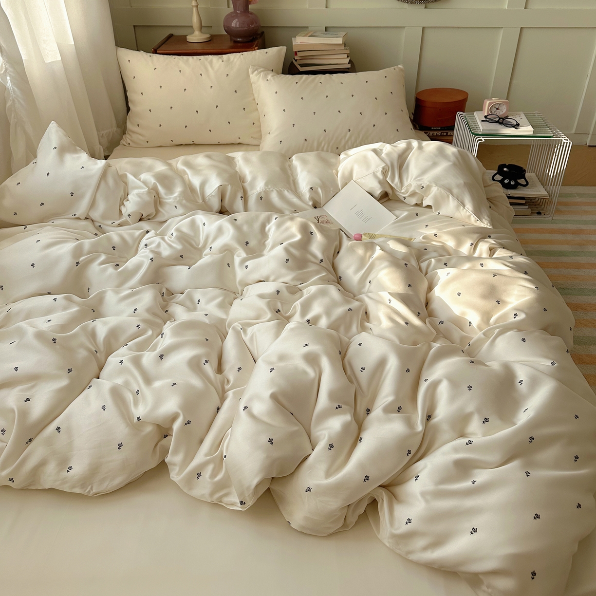 91家纺网 家纺一手货源 找家纺 （总）爱彼家纺 2026新款亲肤印花柔软睡眠床品四件套-冰丝系列