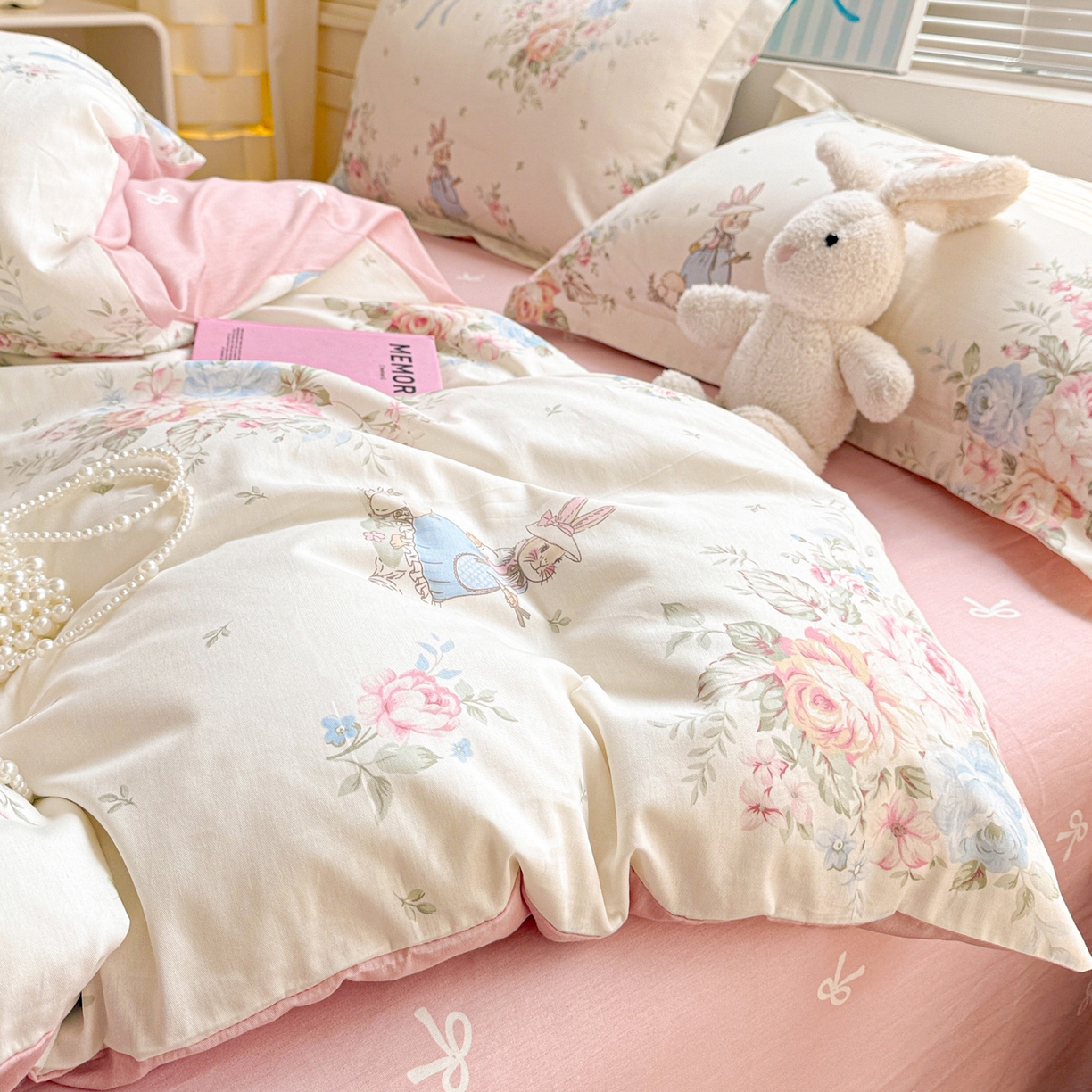 91家纺网 家纺一手货源 找家纺 （总）董成龙家纺 2026春夏新款100%全棉纯棉印花四件套印花卡通系列三件套（喷气工艺）