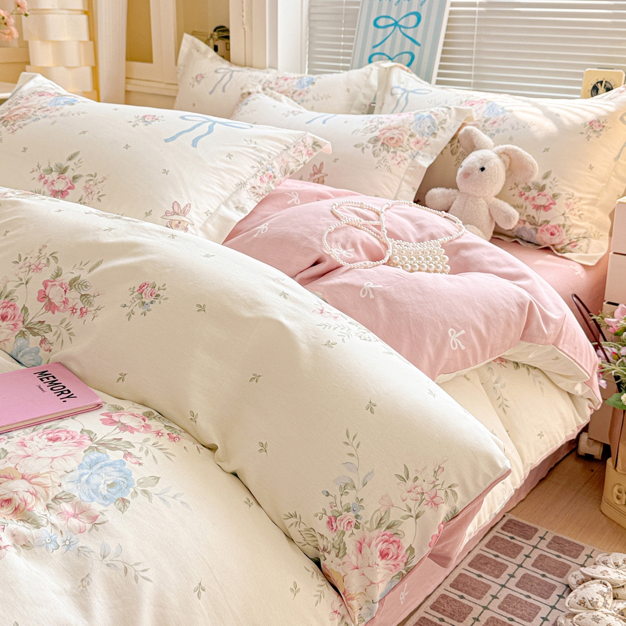 91家纺网 家纺一手货源 找家纺 （总）董成龙家纺 2026春夏新款100%全棉纯棉印花四件套印花卡通系列三件套（喷气工艺）