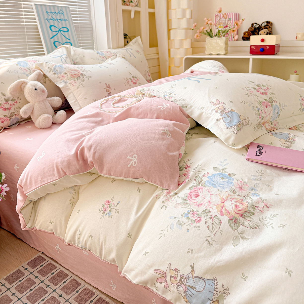 91家纺网 家纺一手货源 找家纺 （总）董成龙家纺 2026春夏新款100%全棉纯棉印花四件套印花卡通系列三件套（喷气工艺）