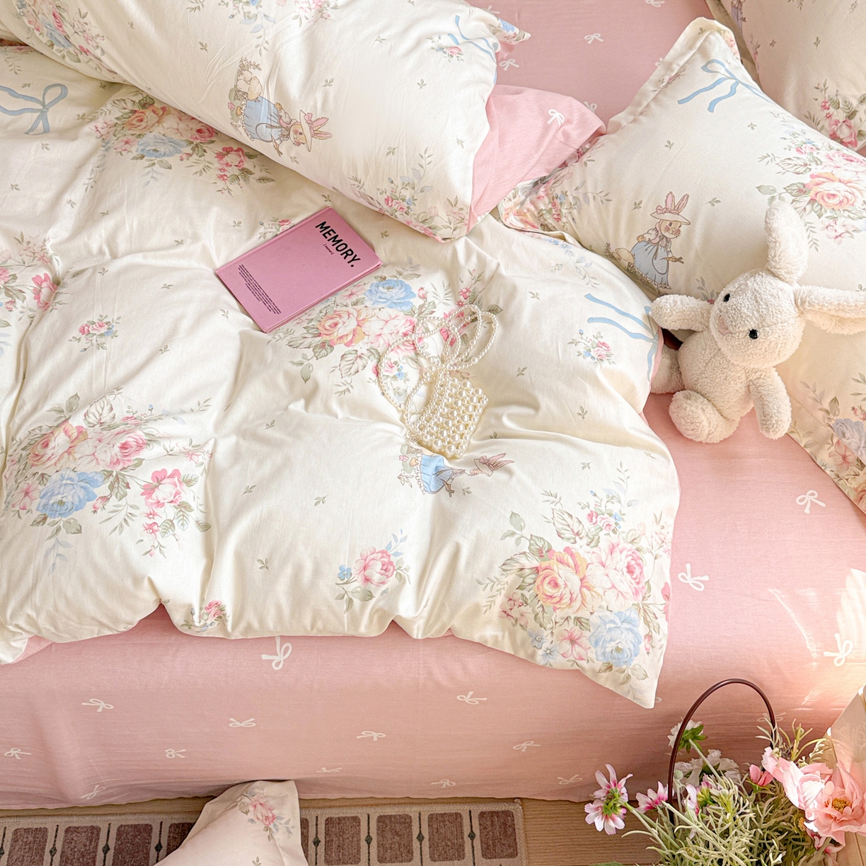 91家纺网 家纺一手货源 找家纺 （总）董成龙家纺 2026春夏新款100%全棉纯棉印花四件套印花卡通系列三件套（喷气工艺）