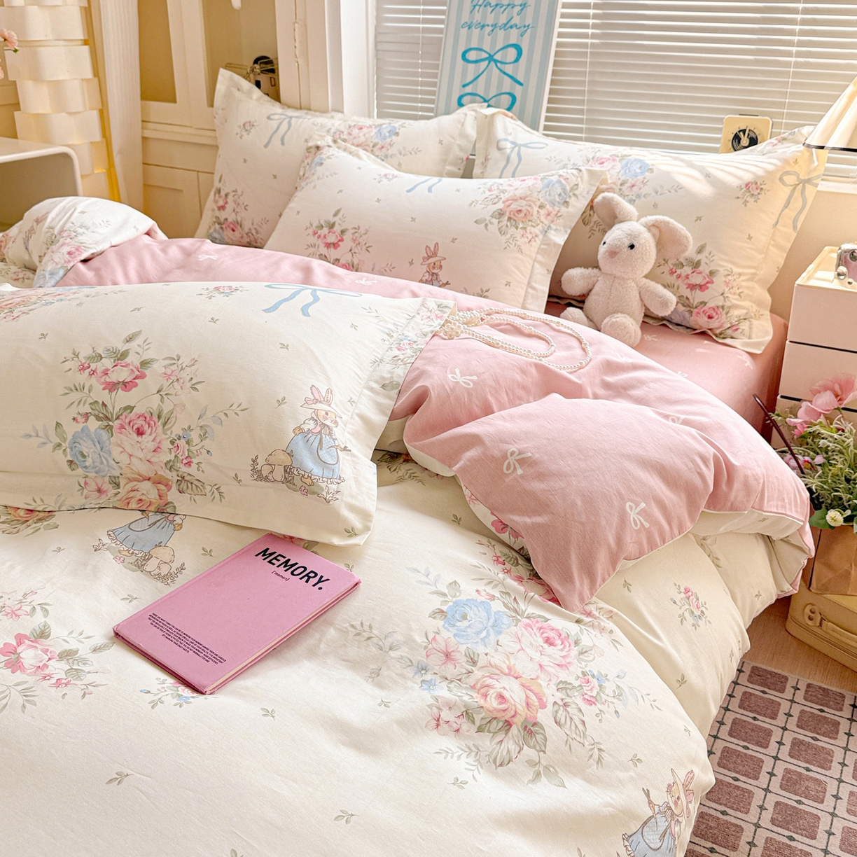 91家纺网 家纺一手货源 找家纺 （总）董成龙家纺 2026春夏新款100%全棉纯棉印花四件套印花卡通系列三件套（喷气工艺）