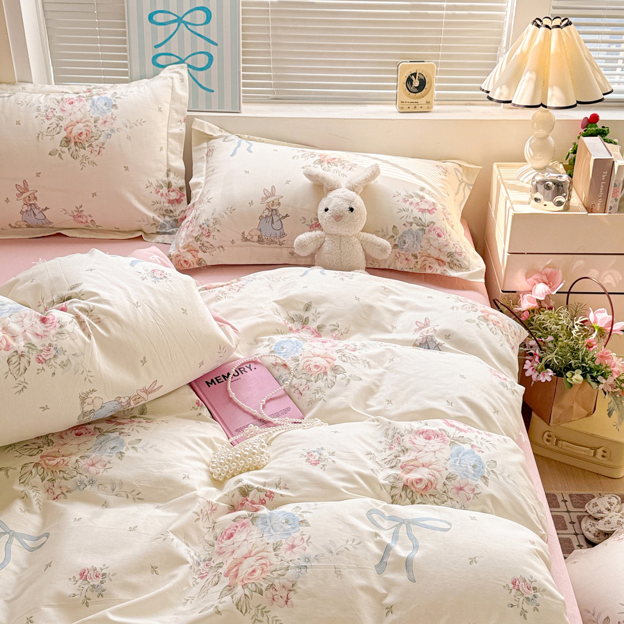 91家纺网 家纺一手货源 找家纺 （总）董成龙家纺 2026春夏新款100%全棉纯棉印花四件套印花卡通系列三件套（喷气工艺）