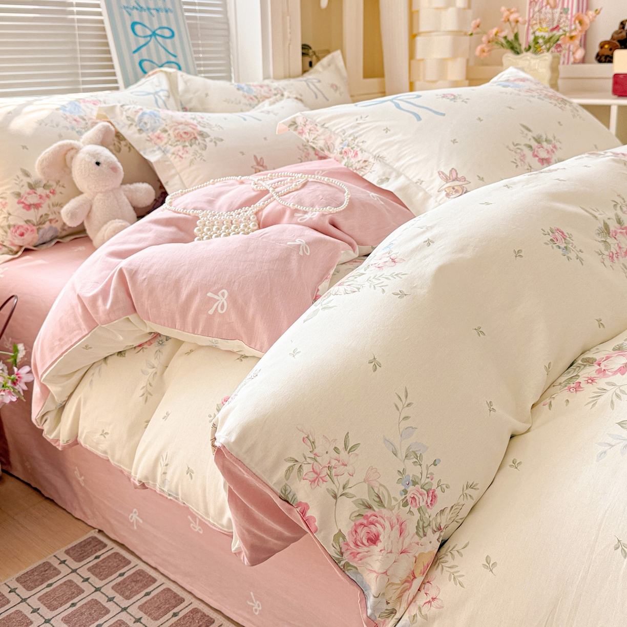 91家纺网 家纺一手货源 找家纺 （总）董成龙家纺 2026春夏新款100%全棉纯棉印花四件套印花卡通系列三件套（喷气工艺）