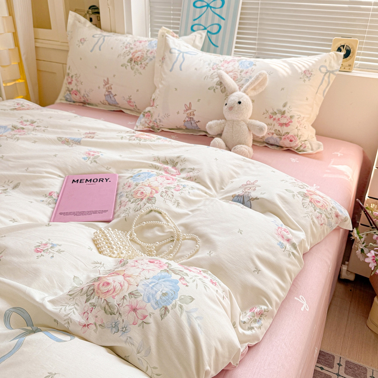 91家纺网 家纺一手货源 找家纺 （总）董成龙家纺 2026春夏新款100%全棉纯棉印花四件套印花卡通系列三件套（喷气工艺）