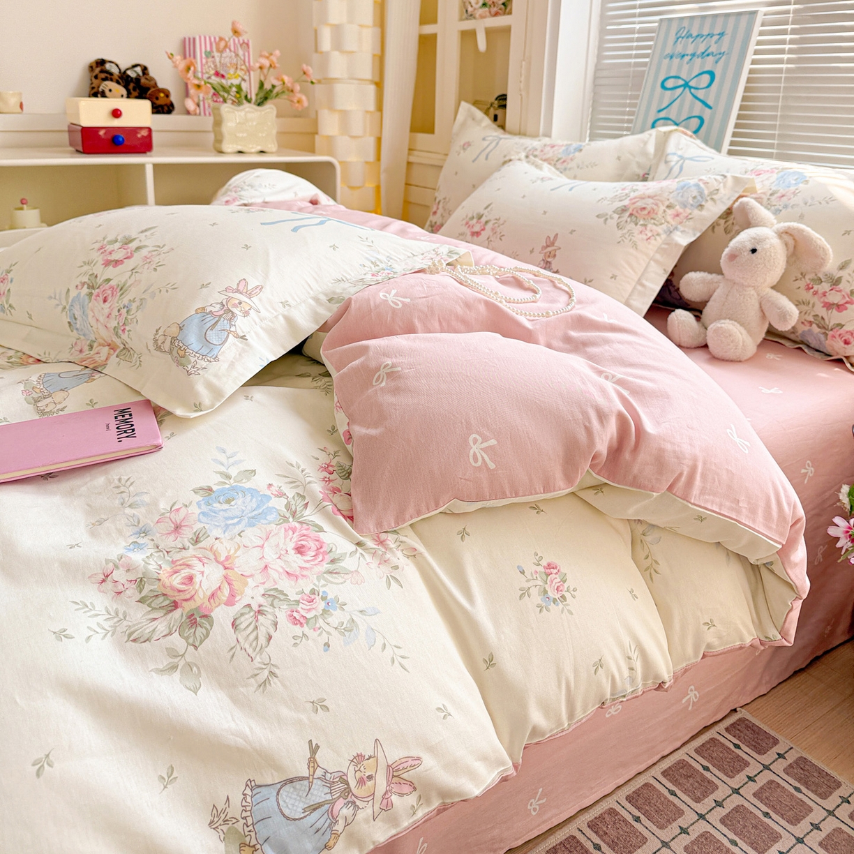 91家纺网 家纺一手货源 找家纺 （总）董成龙家纺 2026春夏新款100%全棉纯棉印花四件套印花卡通系列三件套（喷气工艺）