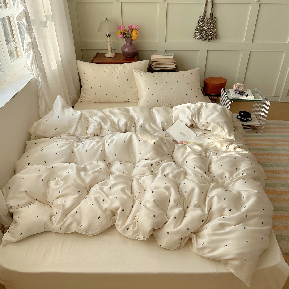 91家纺网 家纺一手货源 找家纺 （总）爱彼家纺 2026新款亲肤印花柔软睡眠床品四件套-冰丝系列