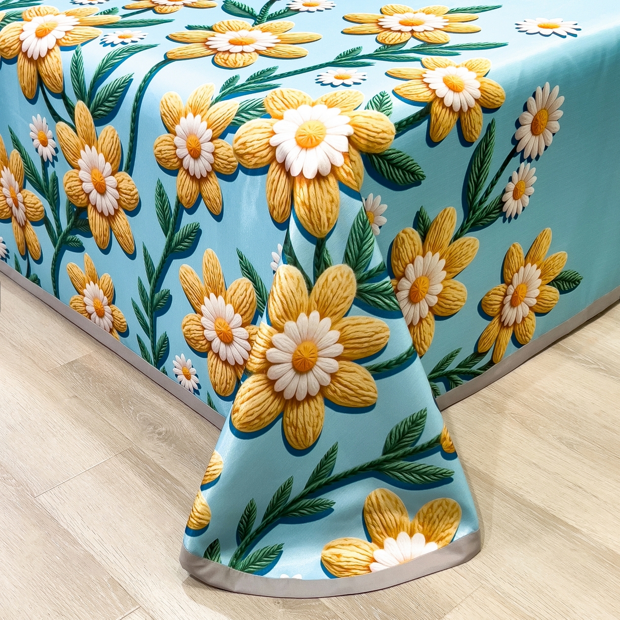 91家纺网 家纺一手货源 找家纺 柏薇 2026新款冰丝凉席床单款凉席三件套系列 如野