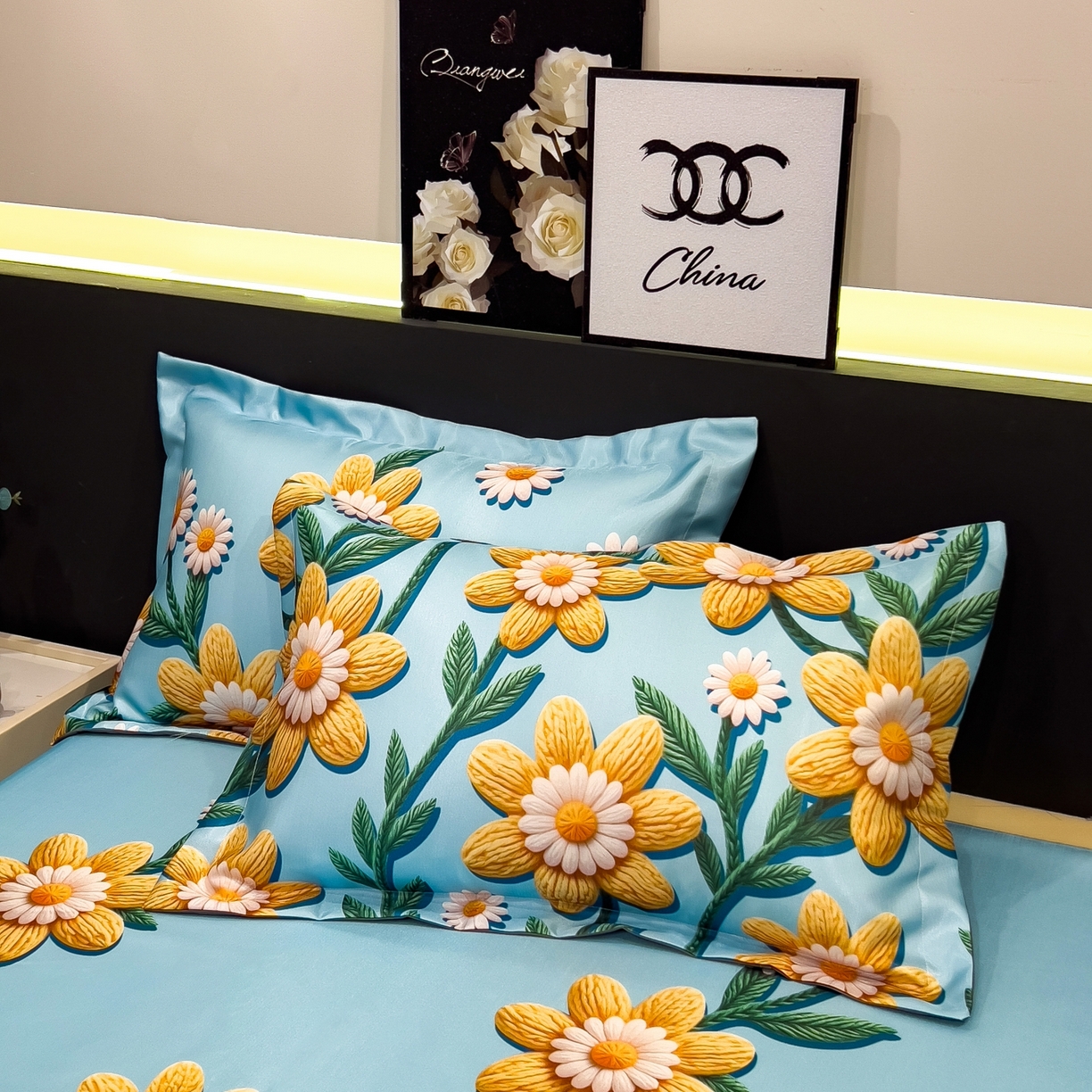 91家纺网 家纺一手货源 找家纺 柏薇 2026新款冰丝凉席床单款凉席三件套系列 如野