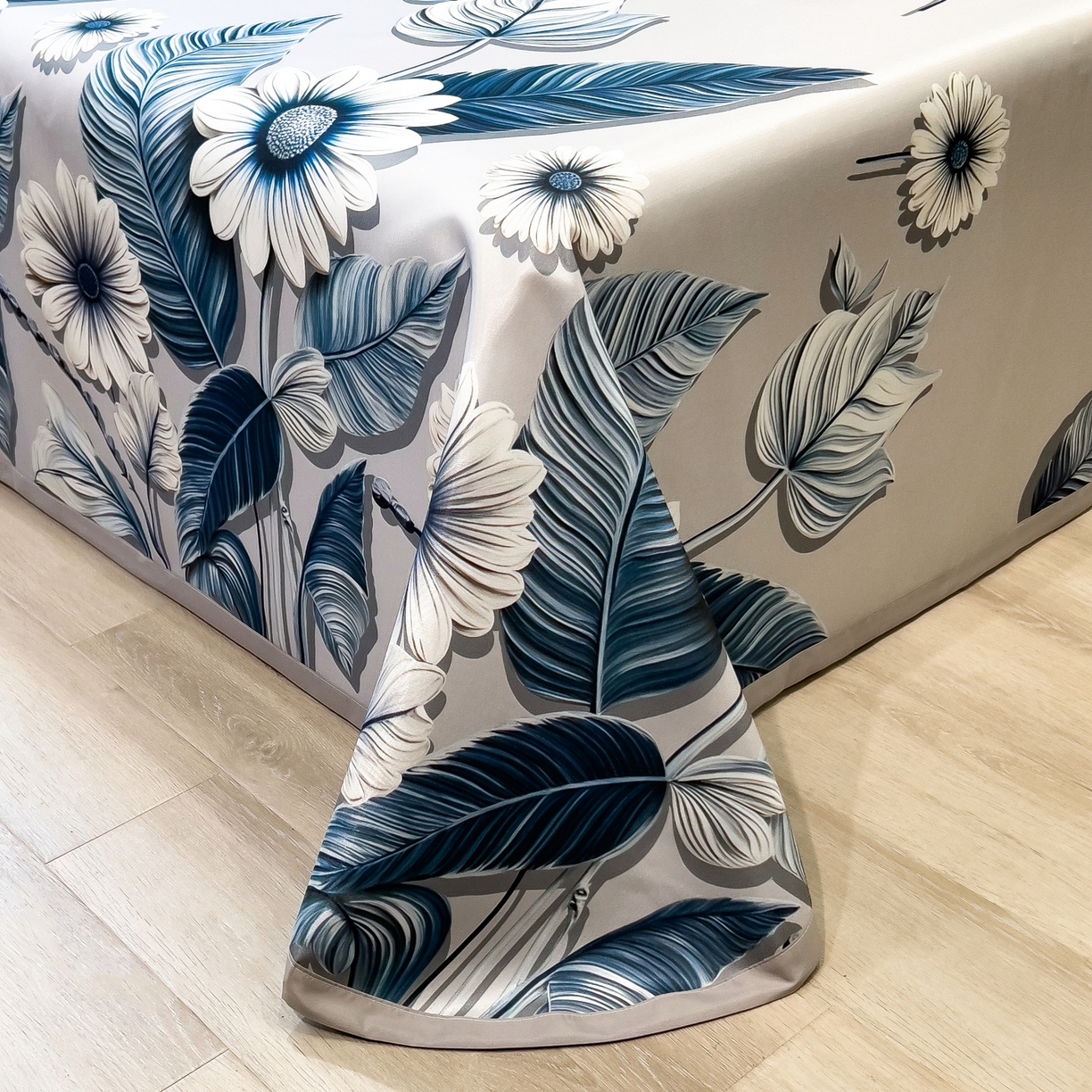 91家纺网 家纺一手货源 找家纺 柏薇 2026新款冰丝凉席床单款凉席三件套系列 森林