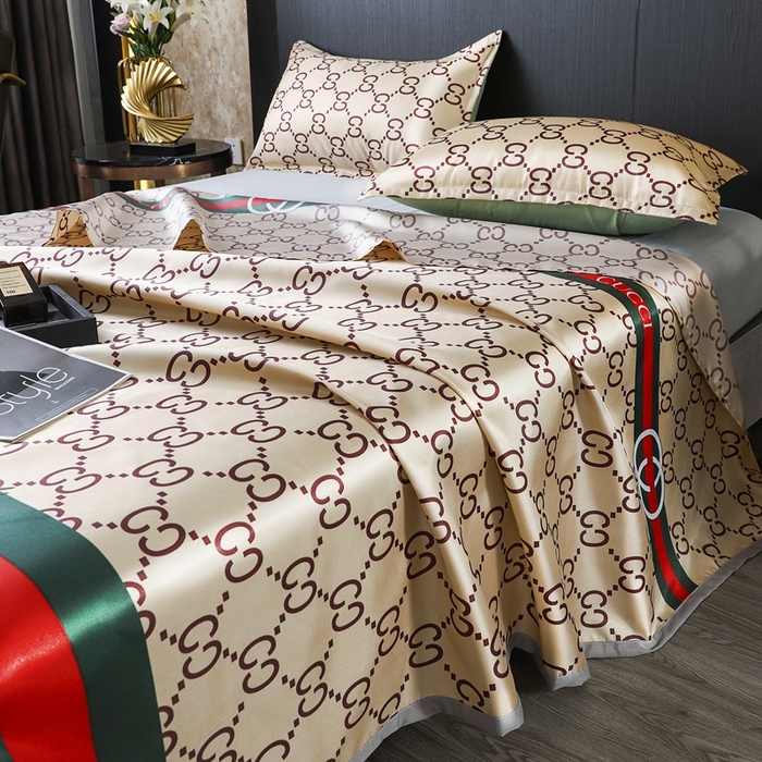 91家纺网 家纺一手货源 找家纺 柏薇 2026新款冰丝凉席床单款凉席三件套系列 小蜜蜂